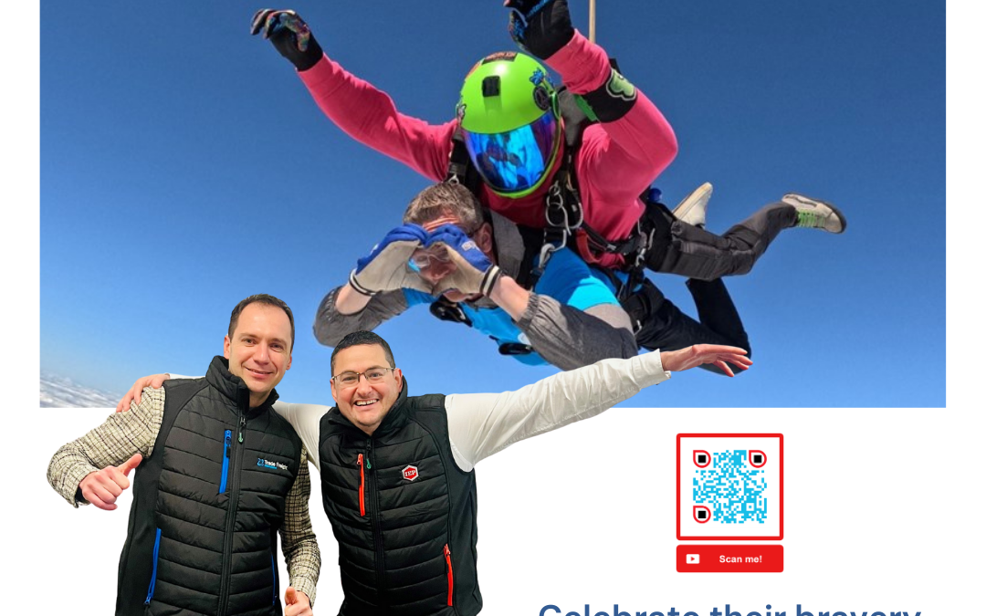 Two Colleagues Take a 40th Birthday Leap for Local Charity