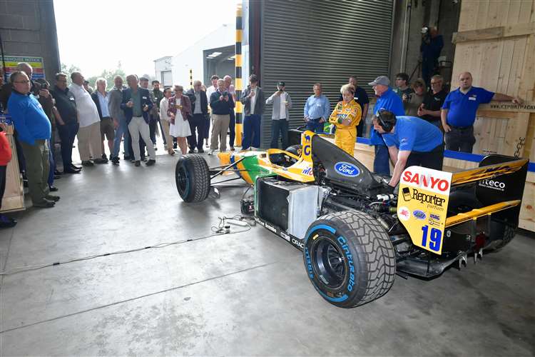 Racing car owner by LorinaMcLaughlin, formerly driven by Michael Schumacher. Photo by Iliffe Media/ David Dawson.
